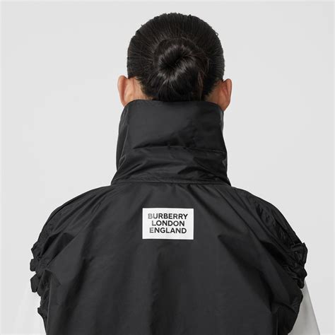 burberry funnel neck coat|Nylon Puffer Jacket in Black .